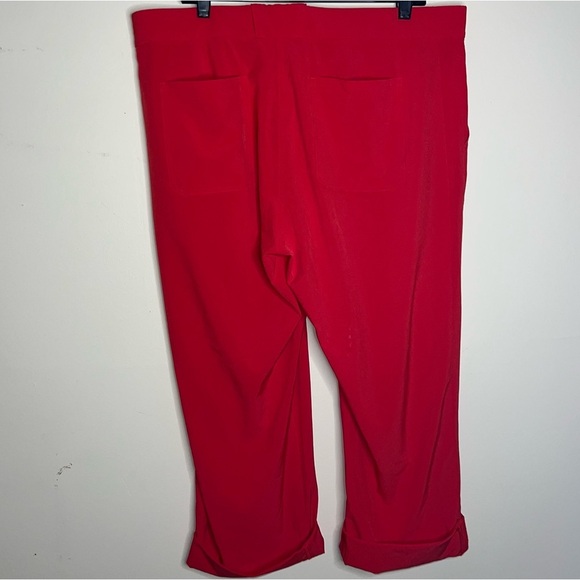 Athleta Tribeca Utility Crop Pants Hibiscus Red Size 16 - Picture 9 of 14